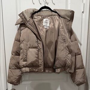 A&F Tan Puffer Jacket